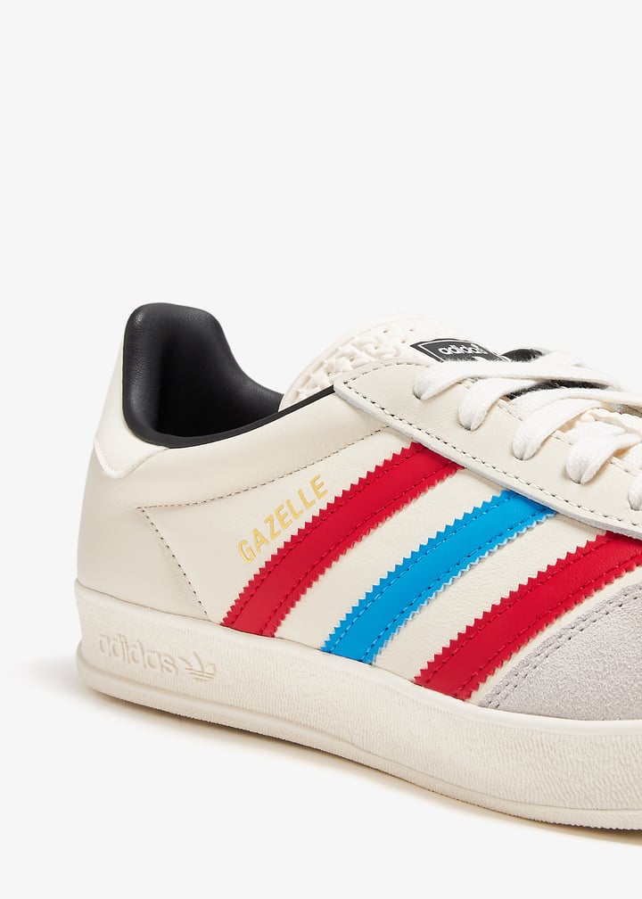 ◆adidas◆ Gazelle Indoor White Red Blue IE9091 adidas Originals Gazelle Indoor Chalk Scarlet Blue Men