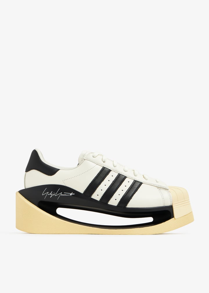 スニーカー Gendo Superstar Sneakers - Y-3 - Leather - White adidas Y-3 Gendo Superstar - White | Free Shipping with