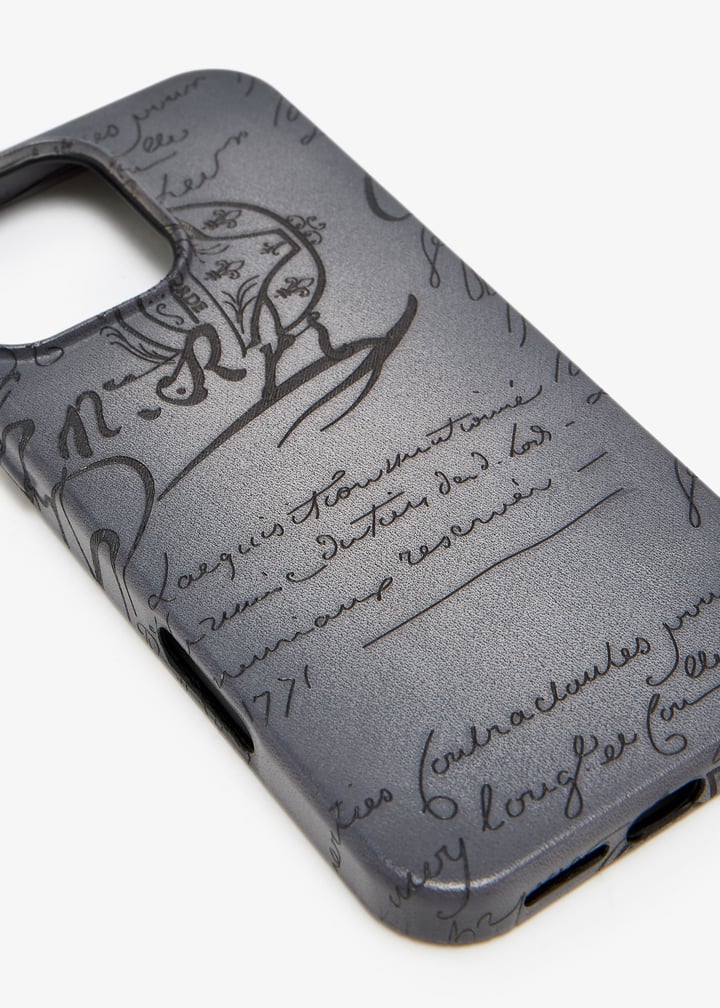 Berluti Scritto iPhone 16 Pro Max case for Men - Grey in KSA 