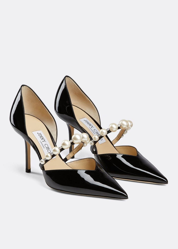 Jimmy★Choo(セールで春夏に最適)フォーマルな席にErin85/Black ユージェニー 80 ｜ブラック レザー・アンクルブーツ｜ジミー チュウ