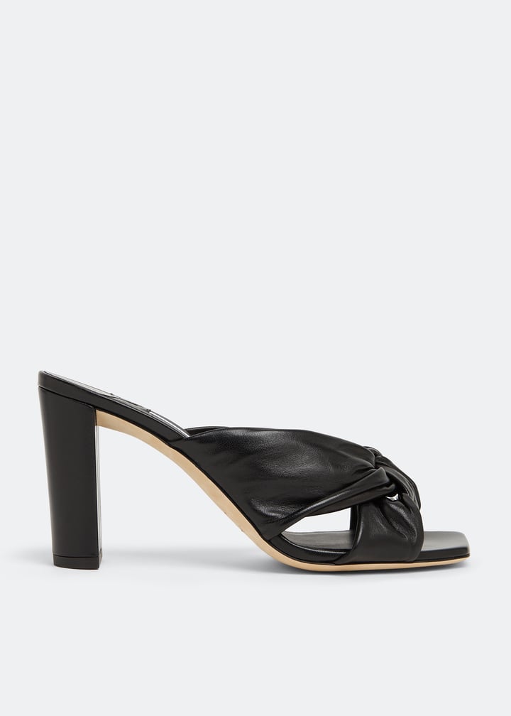 【JIMMY CHOO】Leni Mule 15 calf leather ★関税送料込み Jimmy Choo - Ellison Latte White Leather Mule, 45mm