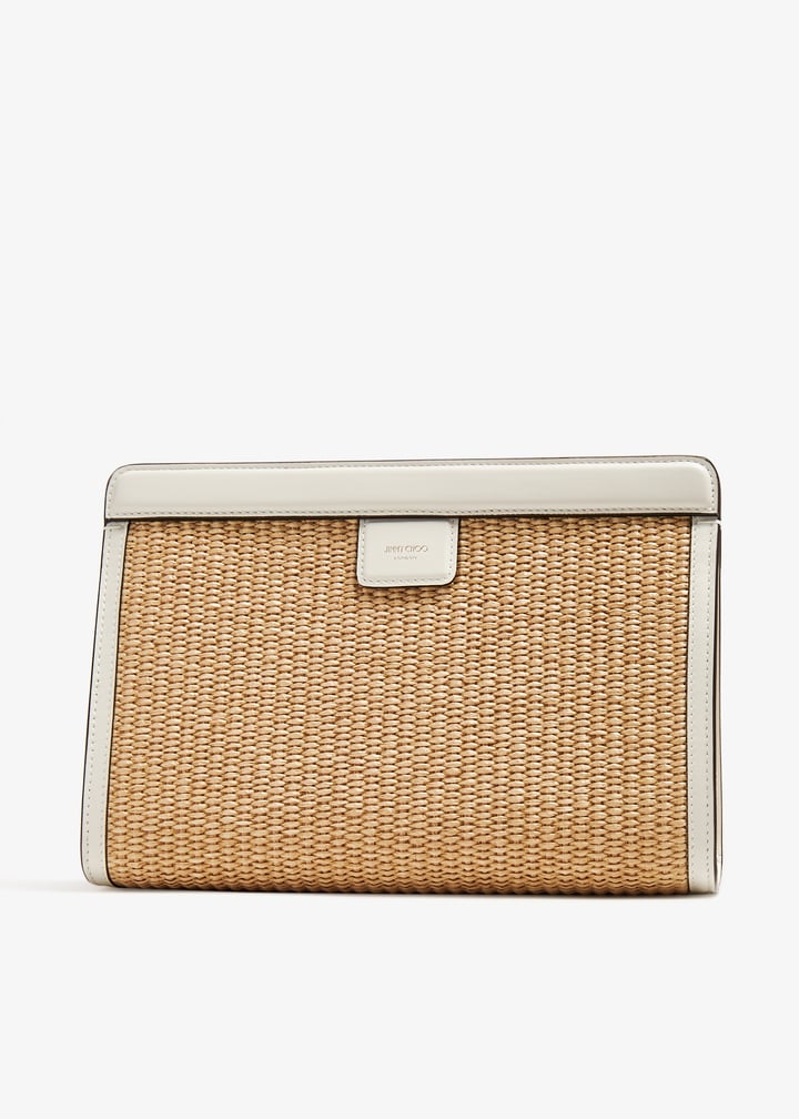 Jimmy Choo Avenue pouch for Women - Beige in UAE | Level Shoes