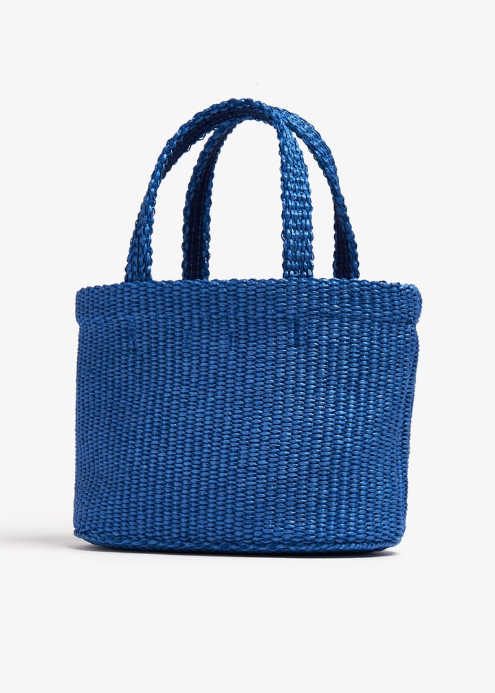 Jimmy Choo Raffia mini beach tote bag for Women - Blue in UAE