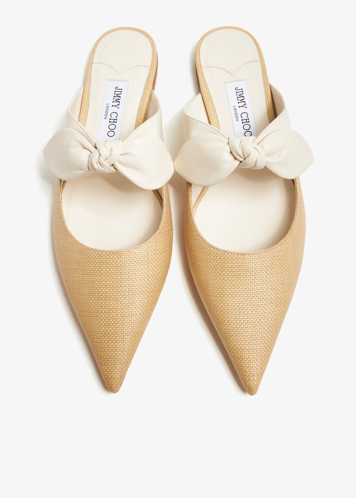 Jimmy Choo Rali flat mules for Women - Beige in Bahrain | Level Shoes