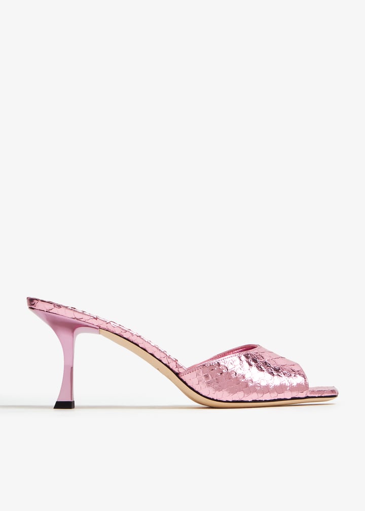 即配送　新品　Square-Toe Mules ピンク 即配送新品Square-Toe Mules ピンク