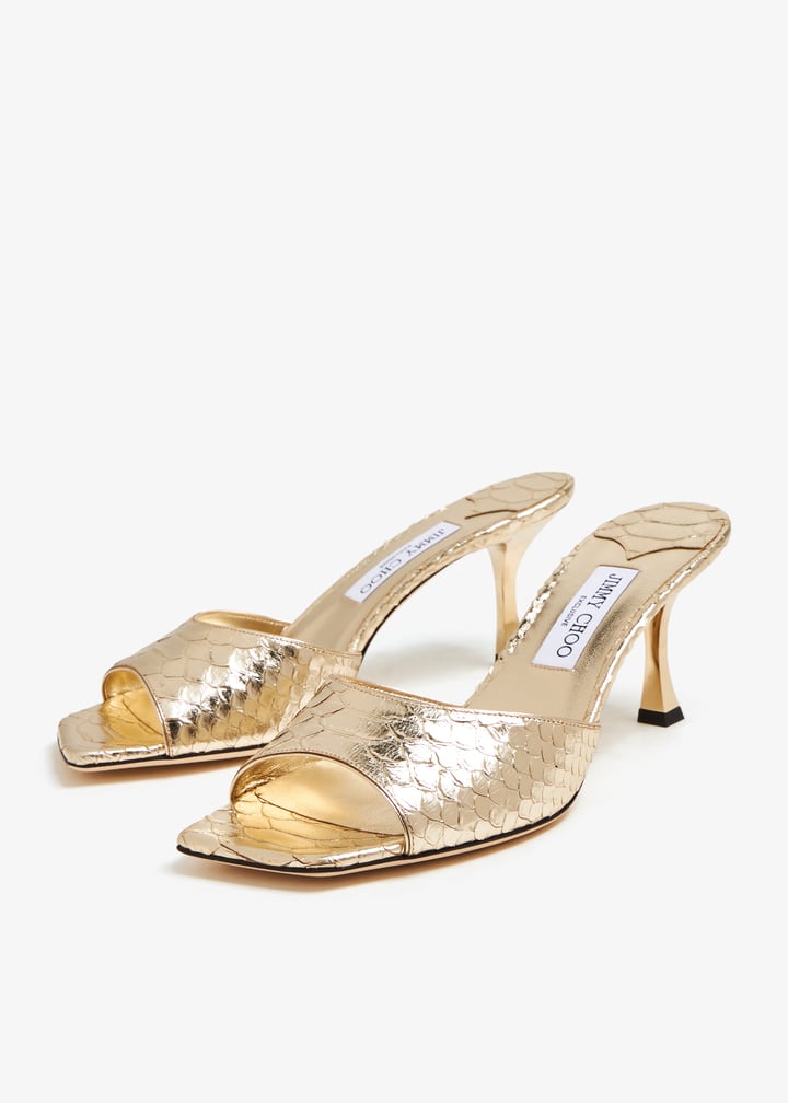 Jimmy Choo Val 70 mules for Women - Gold in USA | Level Shoes