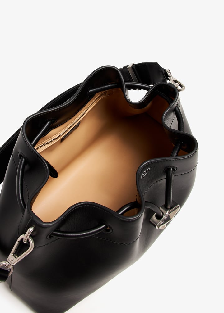 JIMMY CHOO シンチ M Black レザー バケットバッグ Cinch M | Black Calf Leather Bag | JIMMY CHOO