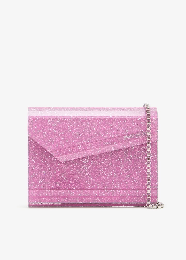 Jimmy Choo Candy plexi clutch for Women - Pink in UAE