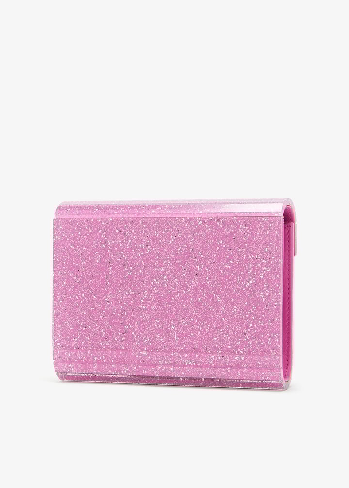 【JIMMY CHOO】Clutch Pink CANDYRGG ROSE Candy | Pink Acrylic Clutch Bag | JIMMY CHOO