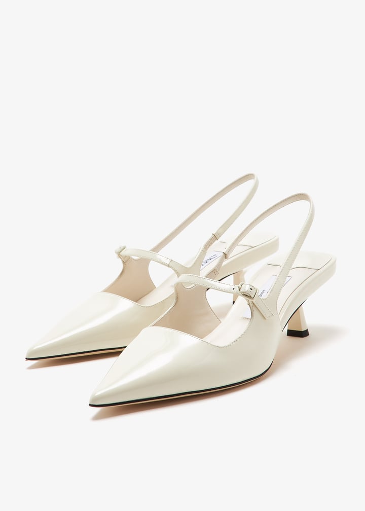 サンダル・ミュール JIMMY CHOO DIDI SLINGBACK JIMMY CHOO Didi 45 patent-leather slingback pumps | NET-A-PORTER