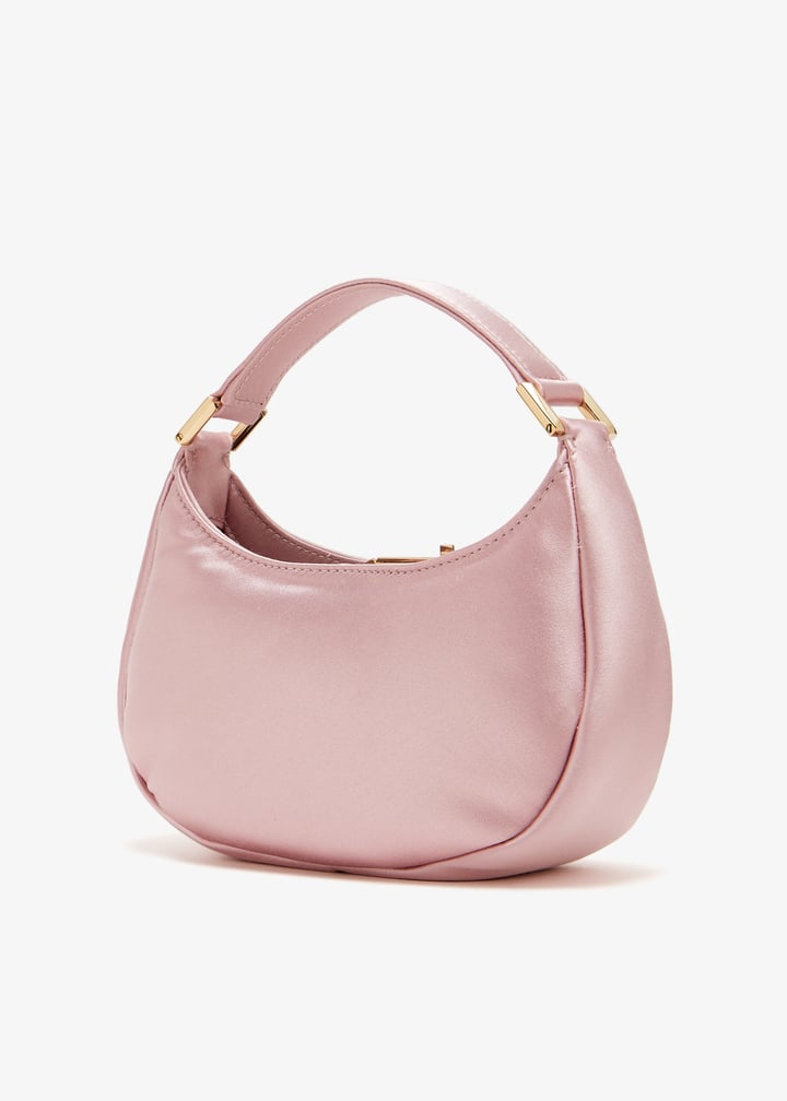 ＊JIMMY CHOO＊ Edie サテン ミニ ホーボーバッグ 2way Edie Hobo Mini | Rose Satin Mini Bag | JIMMY CHOO