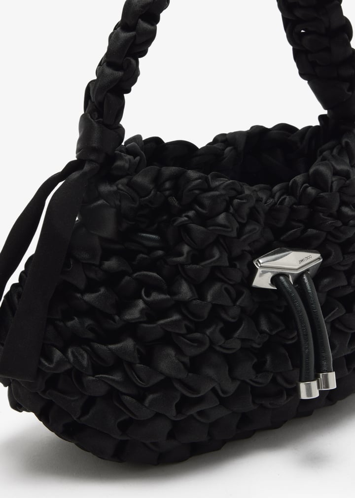 国内発【Jimmy Choo】ウーブンサテン♪Cinch シンチS バッグ CINCHSMALLWYW_013847_FRONT_vg7
