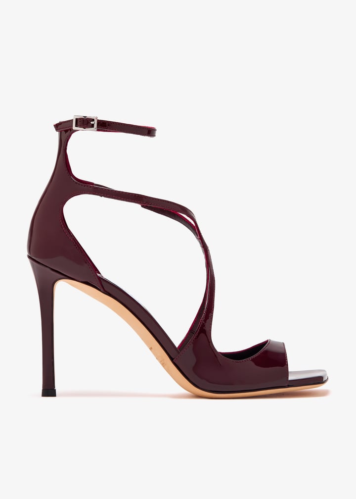 Jimmy Choo Azia 95 sandals for Women - Burgundy in KSA | Level Shoes