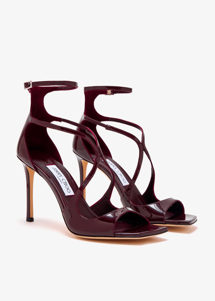 Jimmy Choo Azia 95 sandals for Women - Burgundy in KSA | Level Shoes
