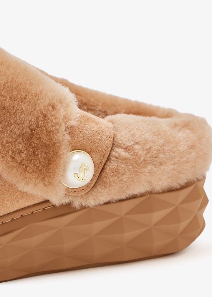 Jimmy Choo Diamond maxi mules for Women - Beige in UAE | Level Shoes
