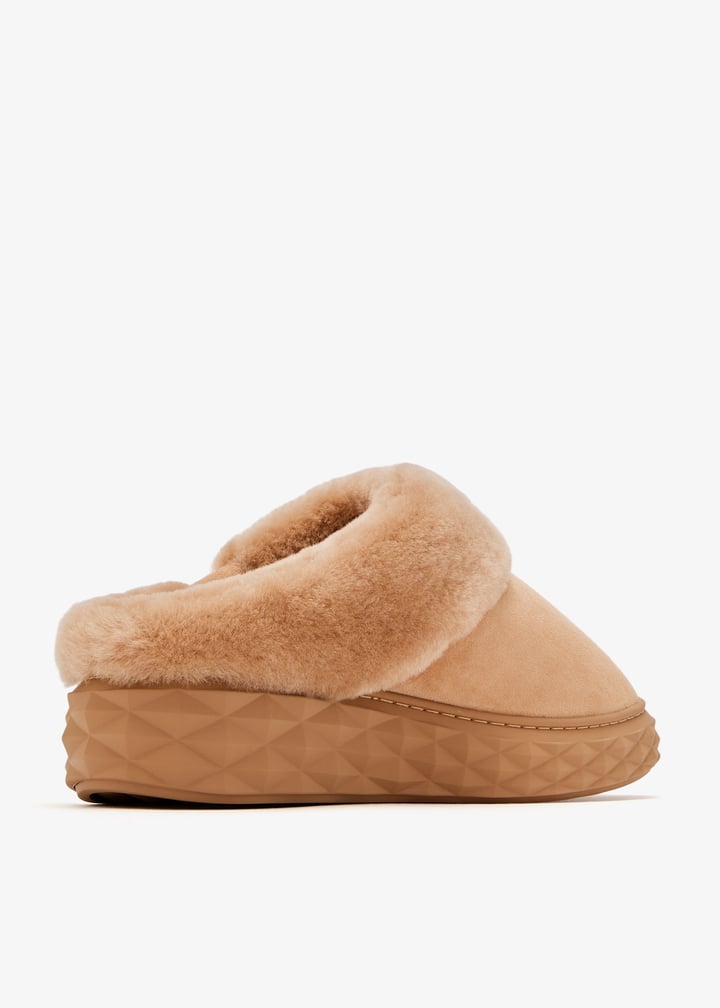 Jimmy Choo Diamond maxi mules for Women - Beige in UAE | Level Shoes