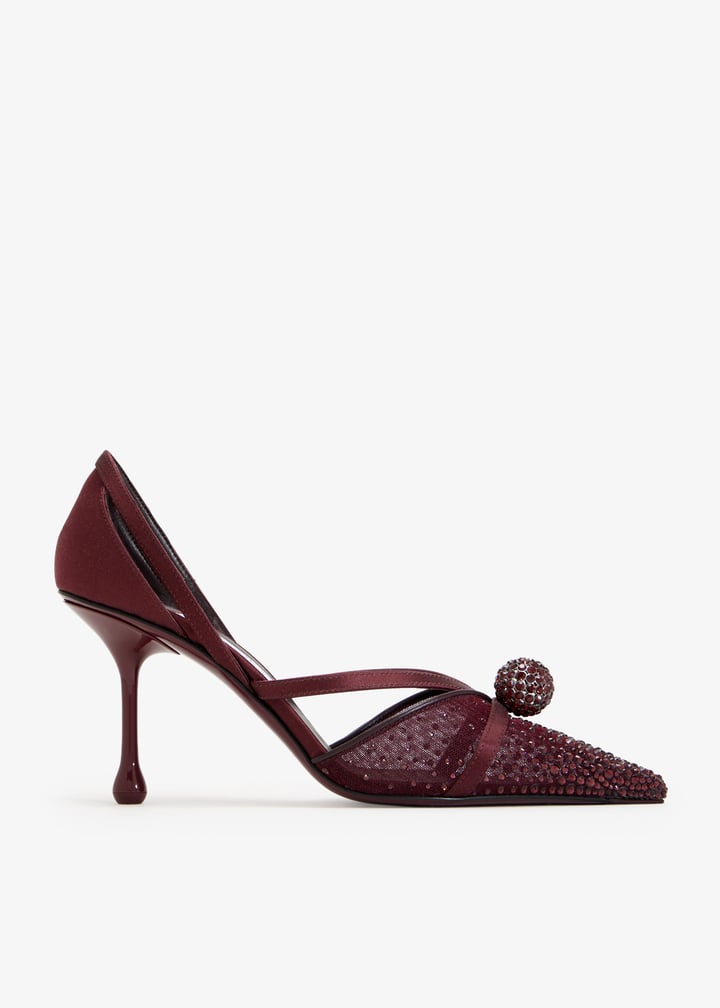 Jimmy Choo Sarai Dorsay 80 pumps for Women - Burgundy in KSA