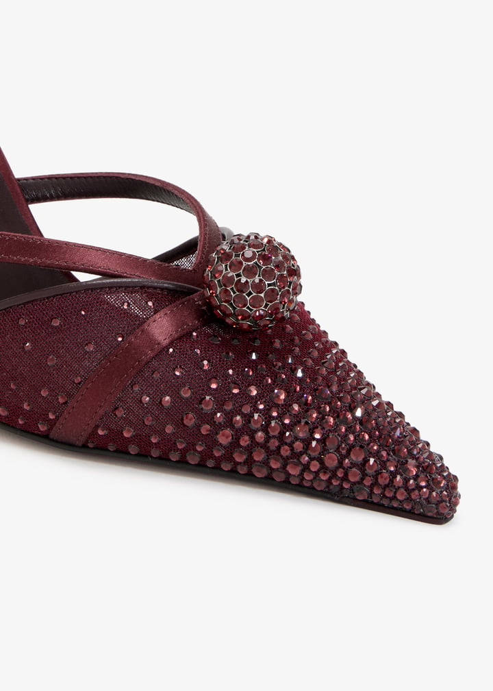 Jimmy Choo Sarai Dorsay 80 pumps for Women - Burgundy in KSA