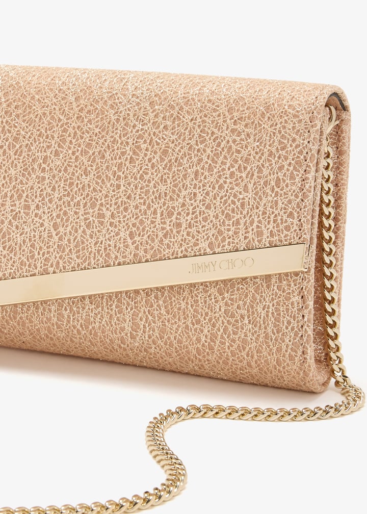 Jimmy Choo Emmie clutch for Women - Gold in UAE | Level Shoes