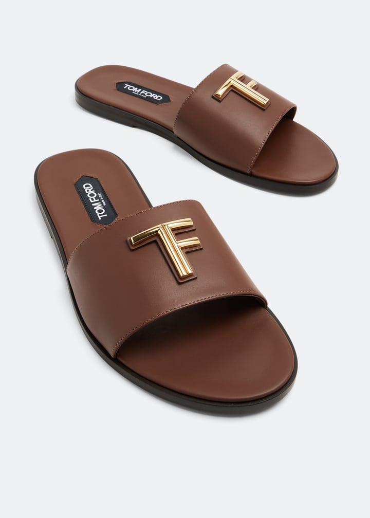 Tom Ford Leather sandals for Men - Brown in UAE | Level Shoes