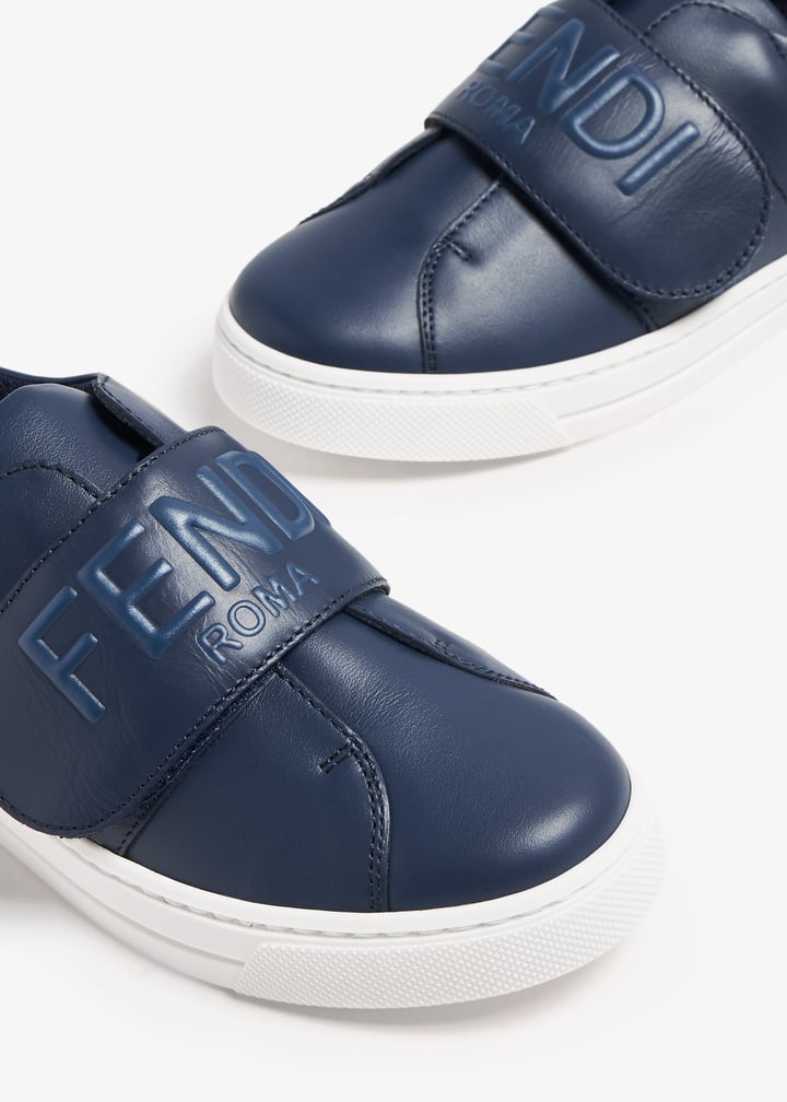 FENDI Logo sneakers for Kids Unisex - Blue in UAE | Level Shoes
