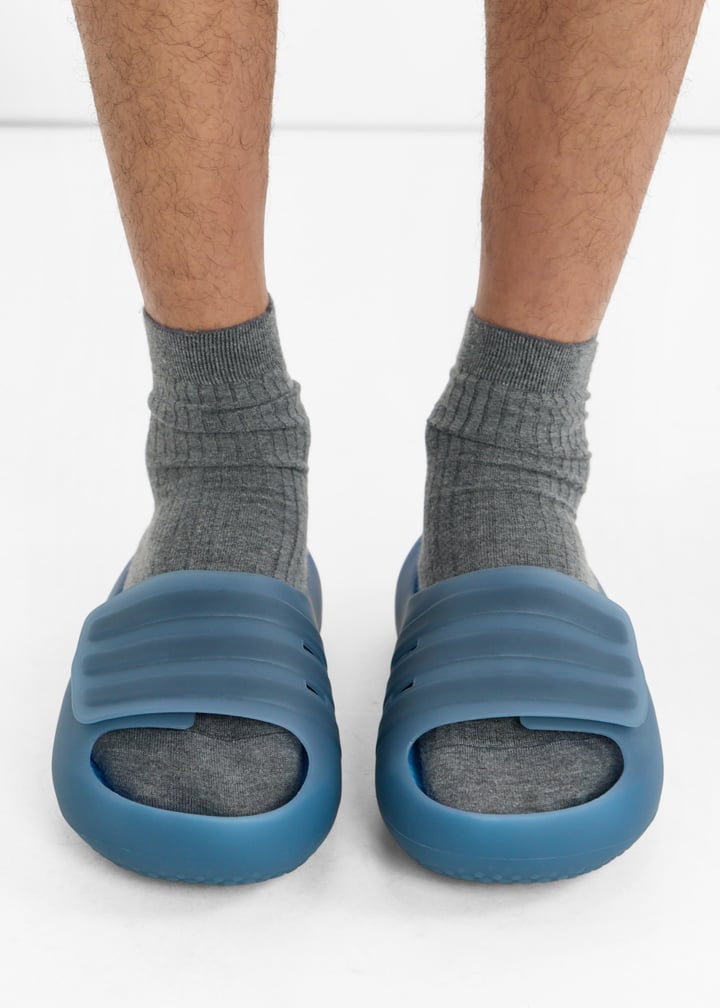 adidas Adislide pool slides for Men - Blue in USA | Level Shoes
