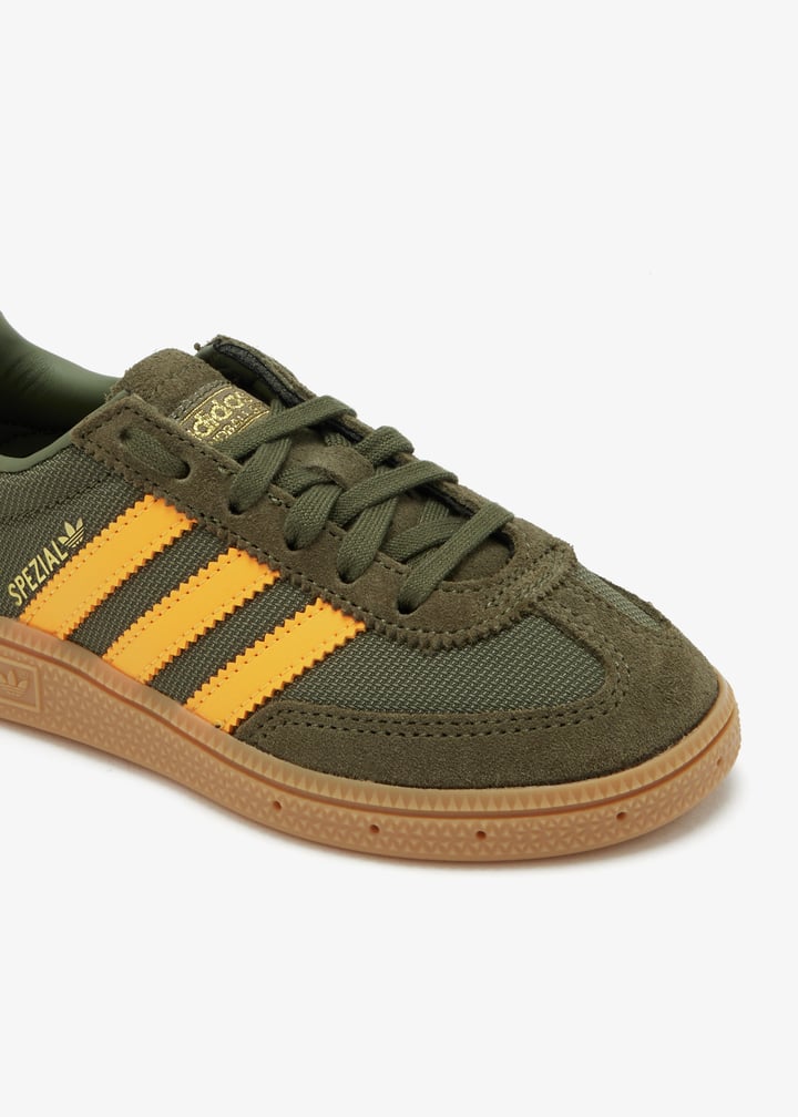 字訓 : 普及版 adidas Handball Spezial 儿童男女同款运动鞋- 绿色| Level Shoes