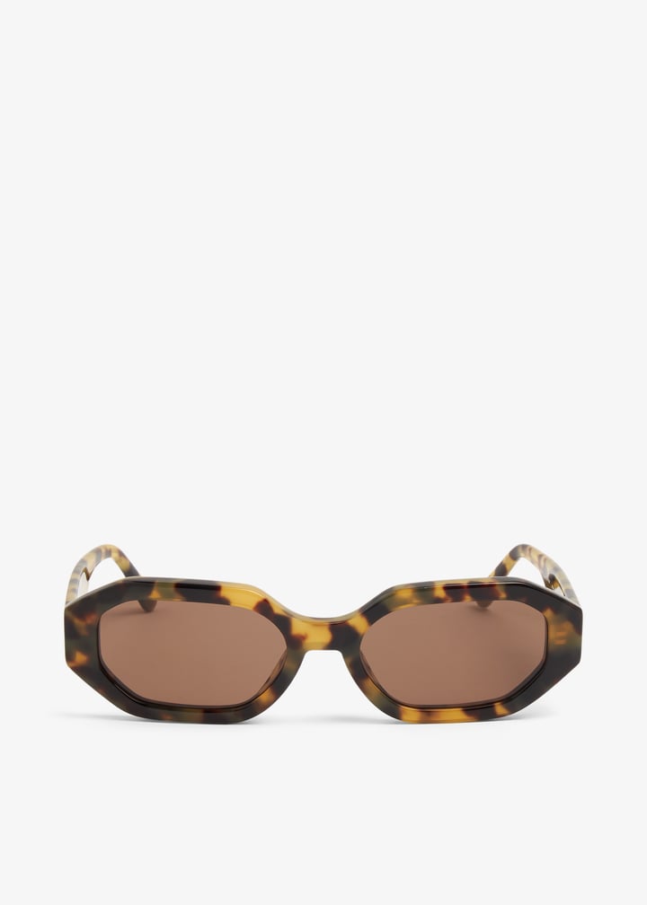 美品The ATTICO x Linda farrow コラボサングラスブラウン x Linda Farrow Berta sunglasses in yellow - The Attico