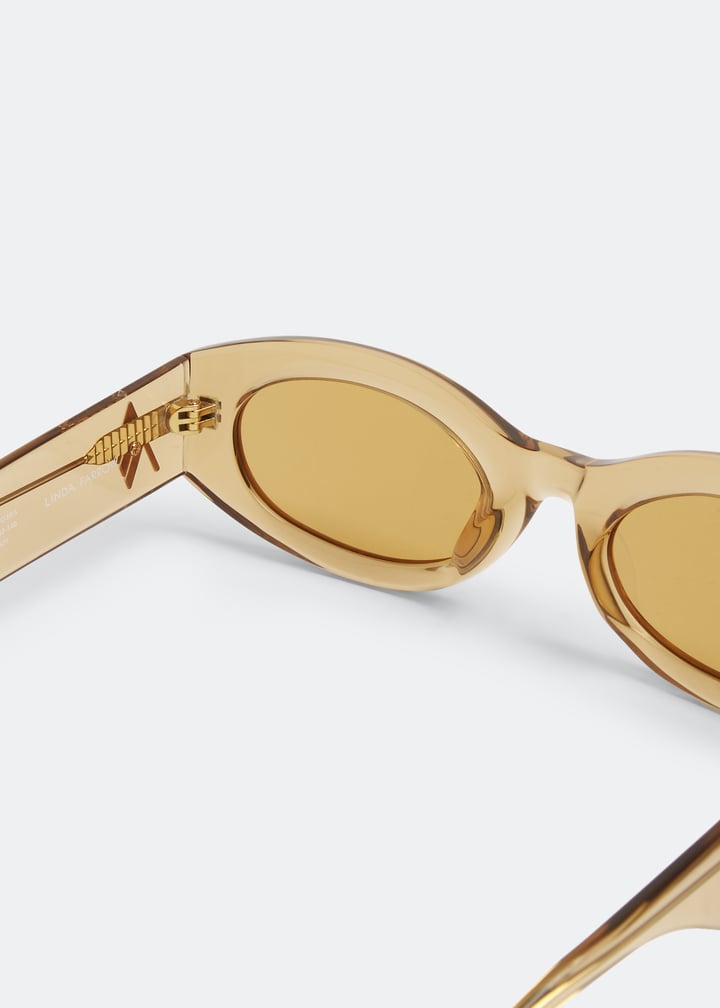 サングラス THE ATTICO Woman Sunglasses Yellow ATTICO38C9SUN C9 x Linda Farrow Marfa rectangular sunglasses in yellow - The