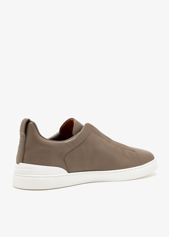 スニーカー ERMENEGILDO ZEGNA Men Sneakers LHSOY S4667Z BROWN ZEGNA Men's Triple Stitch Low Top Suede Sneaker | A.K. Rikk's