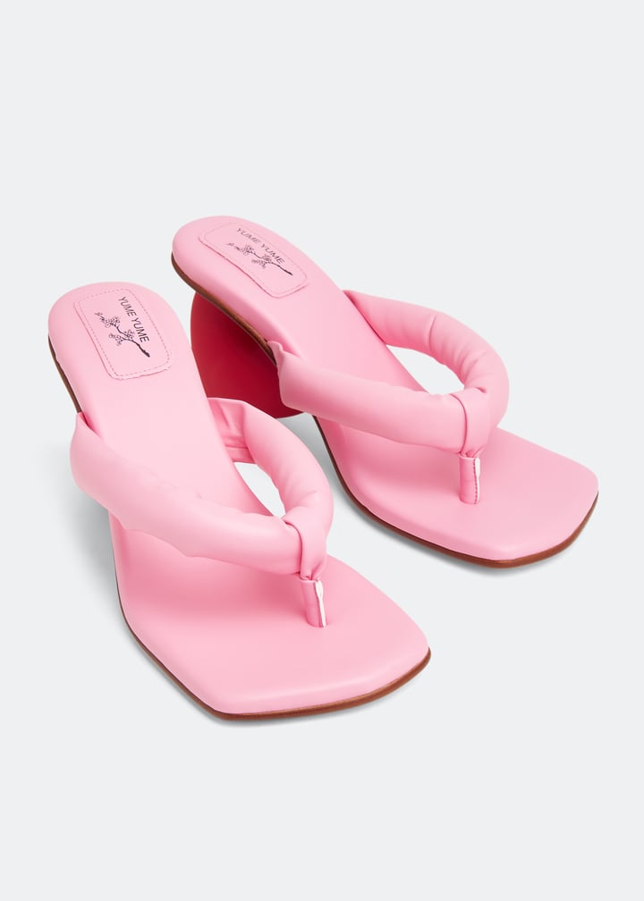 【新品】yumeyume LOVE mule ピンク ハート 36 新品】yumeyume LOVE mule ピンク ハート 36