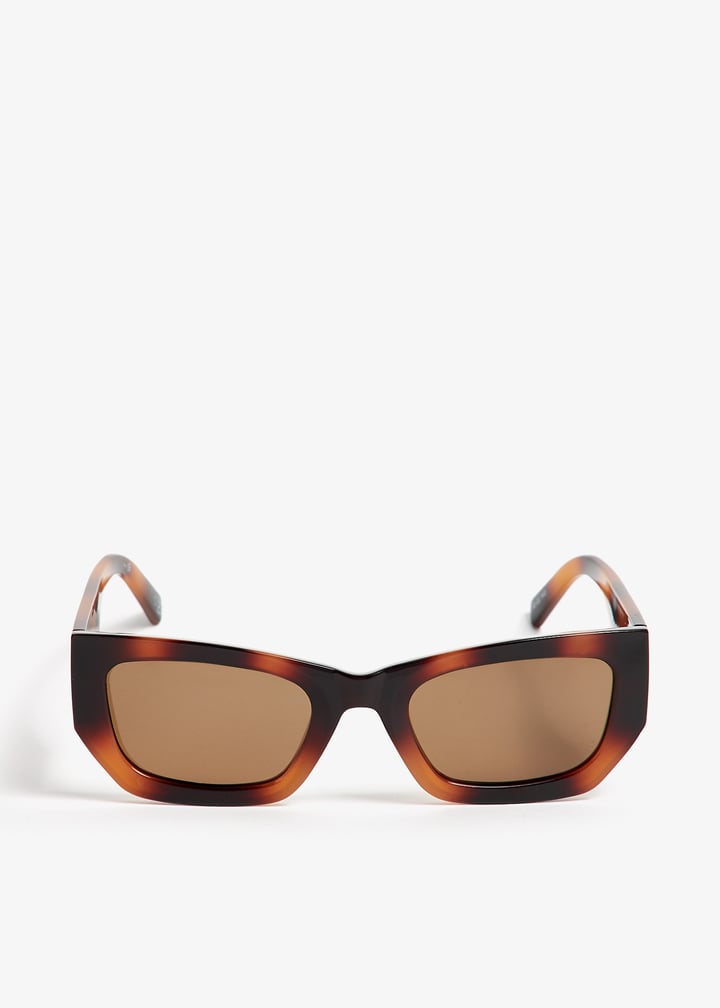 【関税込み】Le Specs ブラック Beachcomber サングラス Beachcomber Black Female D-Frame Sunglasses | Le Specs