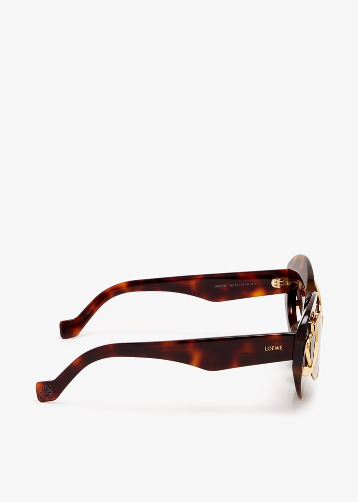 LOEWE Double frame cat eye sunglasses for Women - Brown in