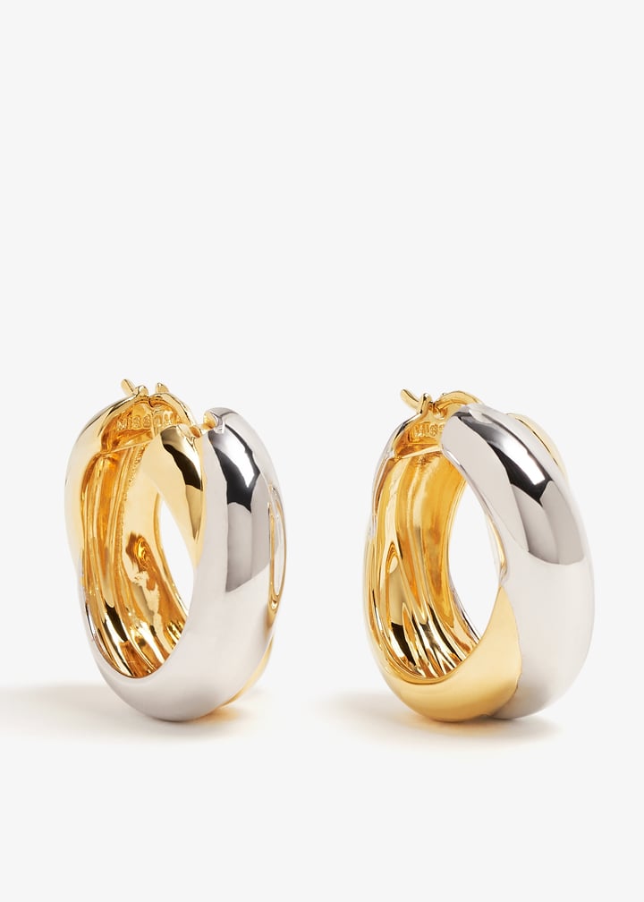 Missoma x Lucy Williams Chunky Entwine Hoop earrings for