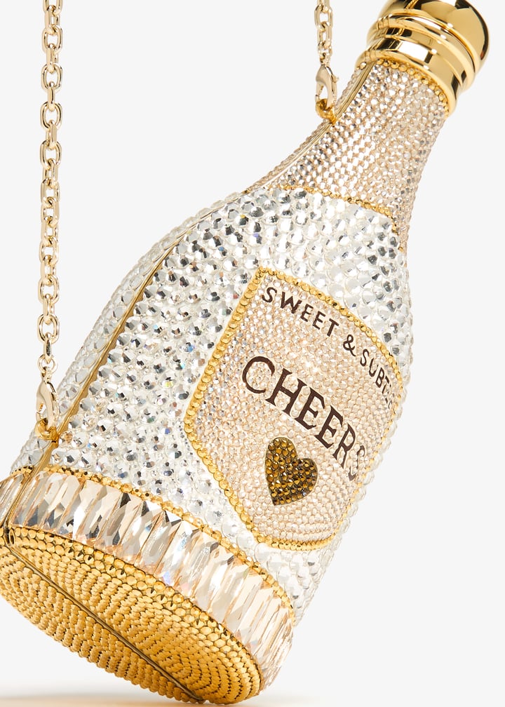 Judith Leiber Champagne Bottle Forever clutch for Women - Gold in