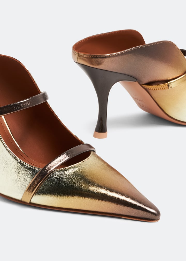 お値下げ　未使用　Malone Souliers グリーン サテン　 パンプス お値下げ 未使用 Malone Souliers グリーン サテン パンプス