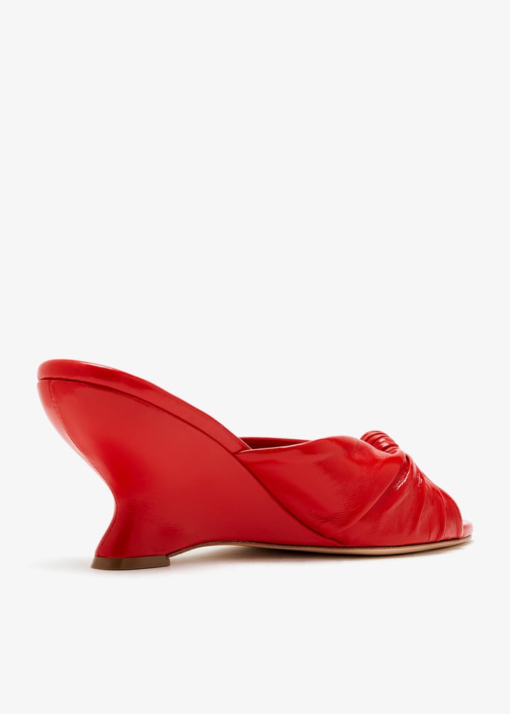 Loeffler Randall Marsy Knot wedge mules for Women - Red in USA