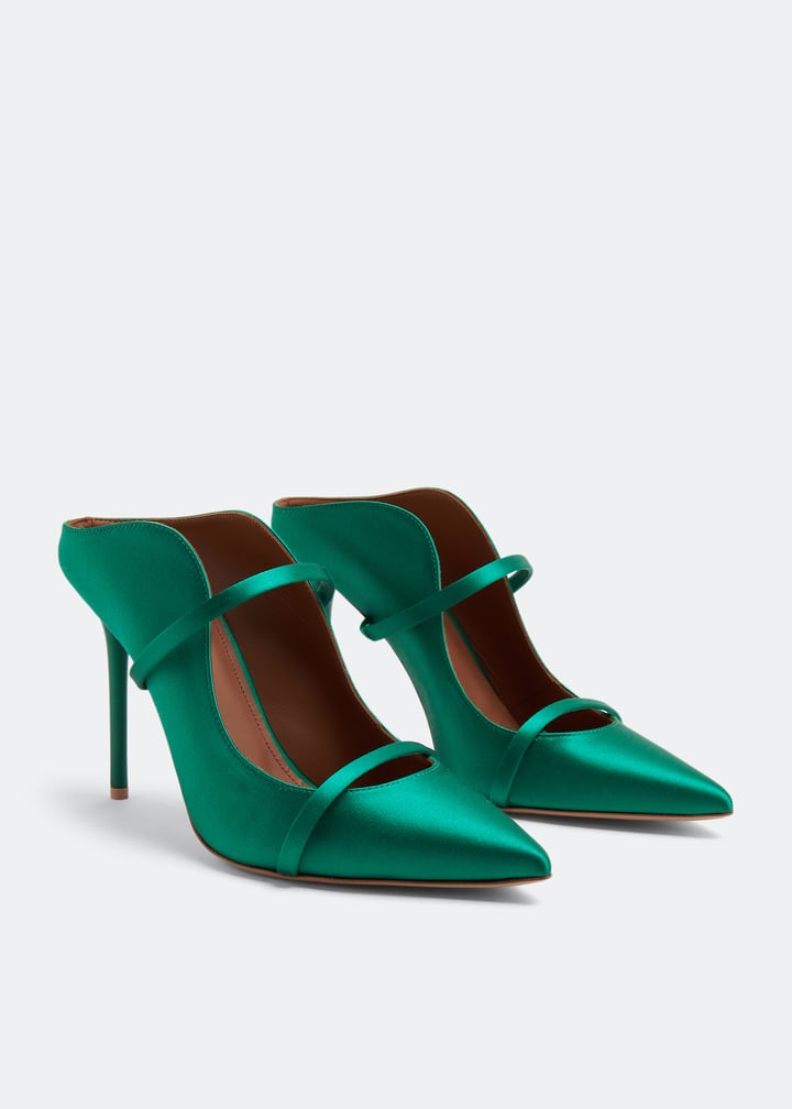お値下げ　未使用　Malone Souliers グリーン サテン　 パンプス Malone Souliers Malone Souliers x Tabitha Simmons Bowrama