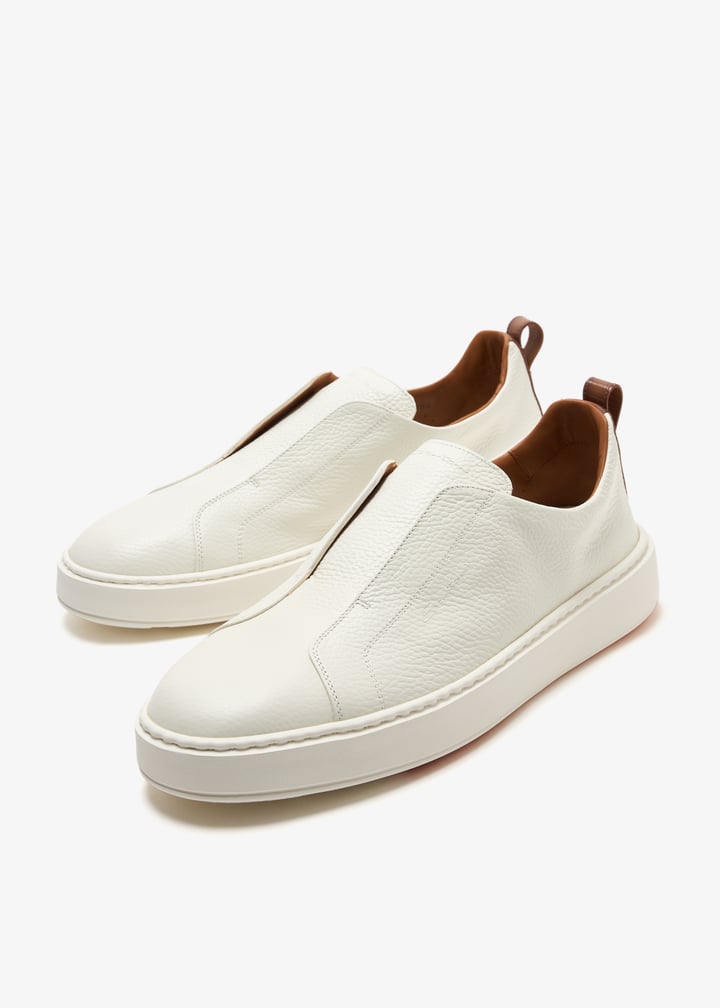 スニーカー SANTONI SNEAKER (MBCD21995BARTLLD I50) Santoni MBCD21995BARTLLD Man White Sneakers - Zuklat