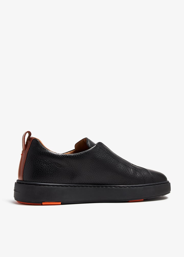スニーカー SANTONI MBCD21995NEAT Sneakers Black Santoni Leather slip-on sneakers for Men - Black in UAE