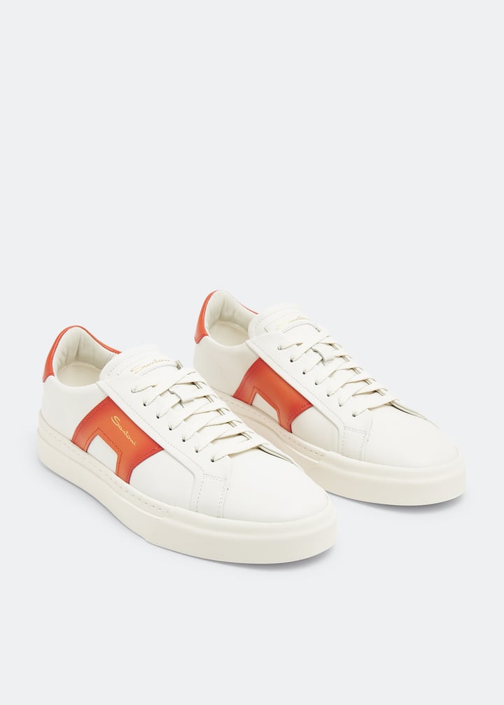 Santoni Double Buckle sneakers for Men - White in UAE