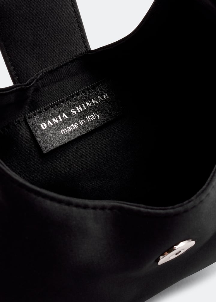 Dania Shinkar Mila satin bag for Women - Black in Kuwait | Level Shoes
