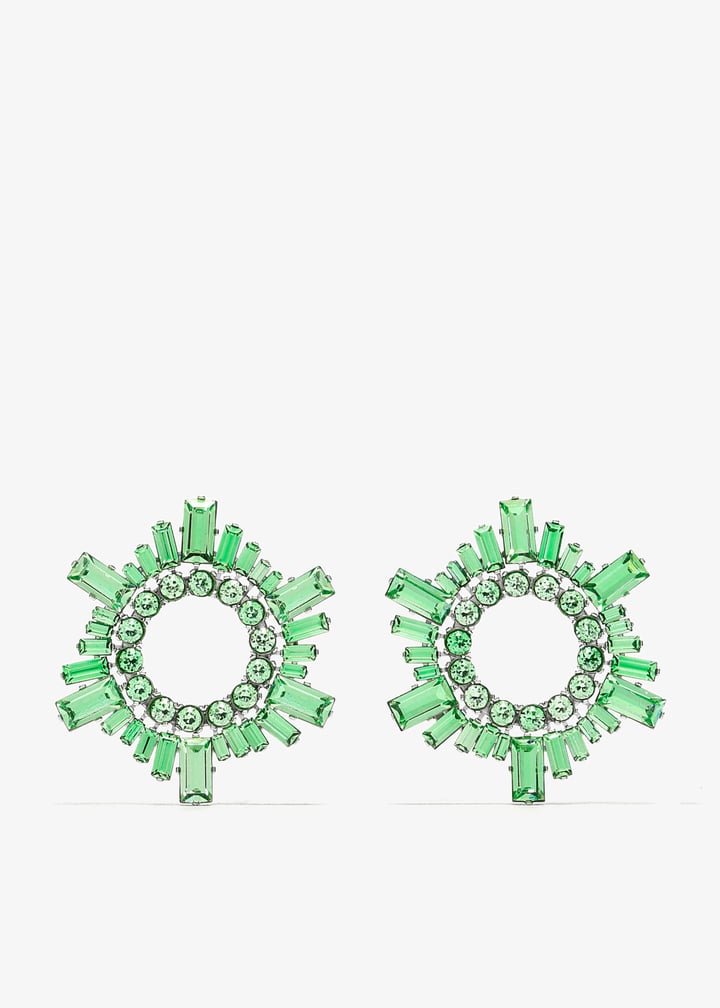 Amina Muaddi Begum mini crystal earrings for Women - Green
