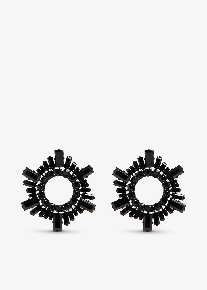 VIP【関税送料無料】希少 AMINA MUADDI EARRINGS Luxury Exaggerated Crystal Amina Muaddi Earrings With Large