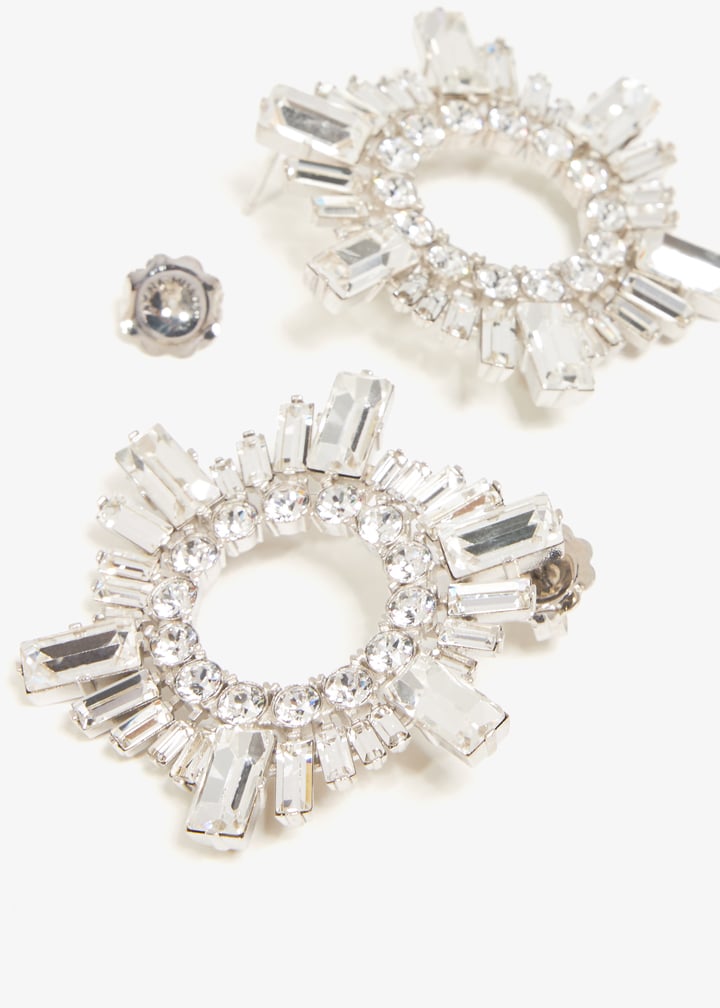 Amina Muaddi Mini Begum earrings for Women - Silver in UAE