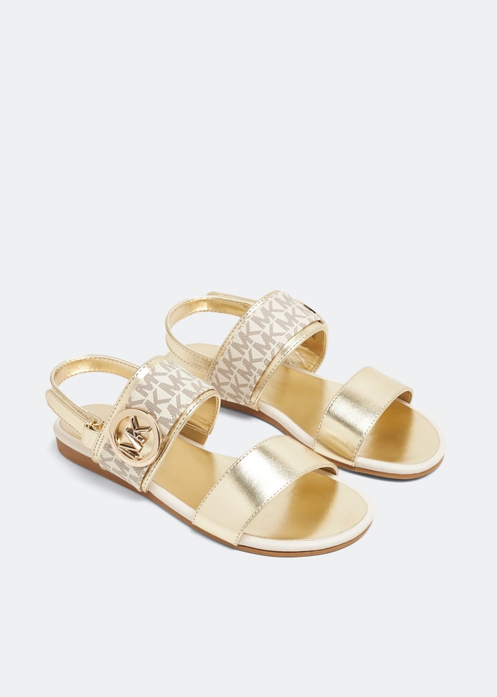 Michael Kors Sydney Kenzie sandals for Girl - Gold in UAE | Level