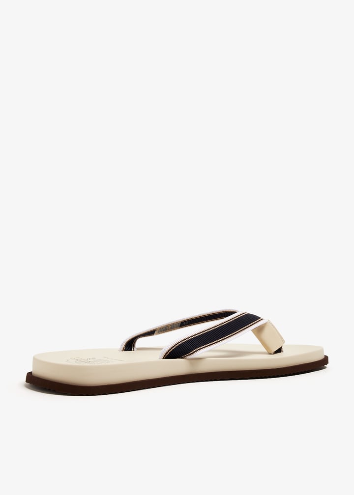 Brunello Cucinelli Grosgrain flip flops for Men - Blue in