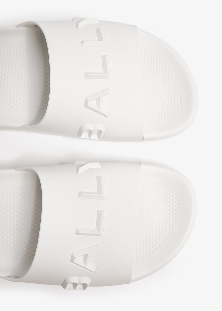 Bally Gherry slides for Men - White in KSA | Level Shoes