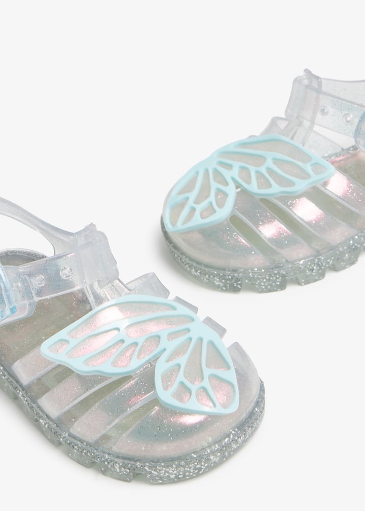 GWセール【新品 レア】SOPHIA WEBSTER★英国ブランド SOPHIA WEBSTER black suede sandals with rainbow heels – Loop