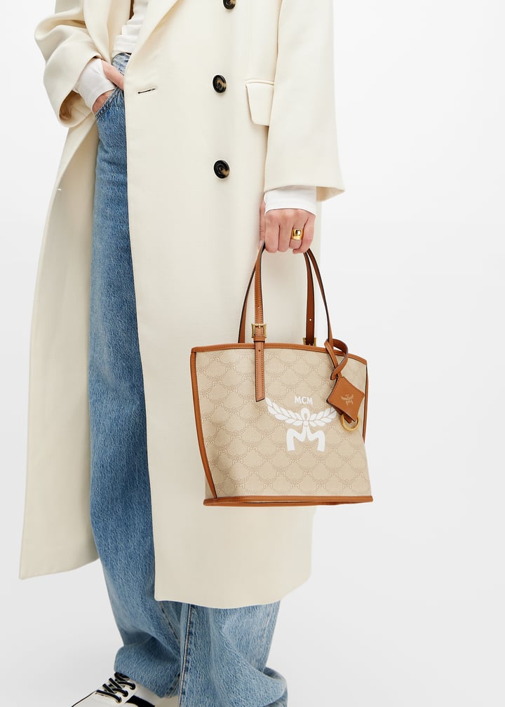 MCM Himmel mini shopper bag for Women Beige in UAE Level Shoes